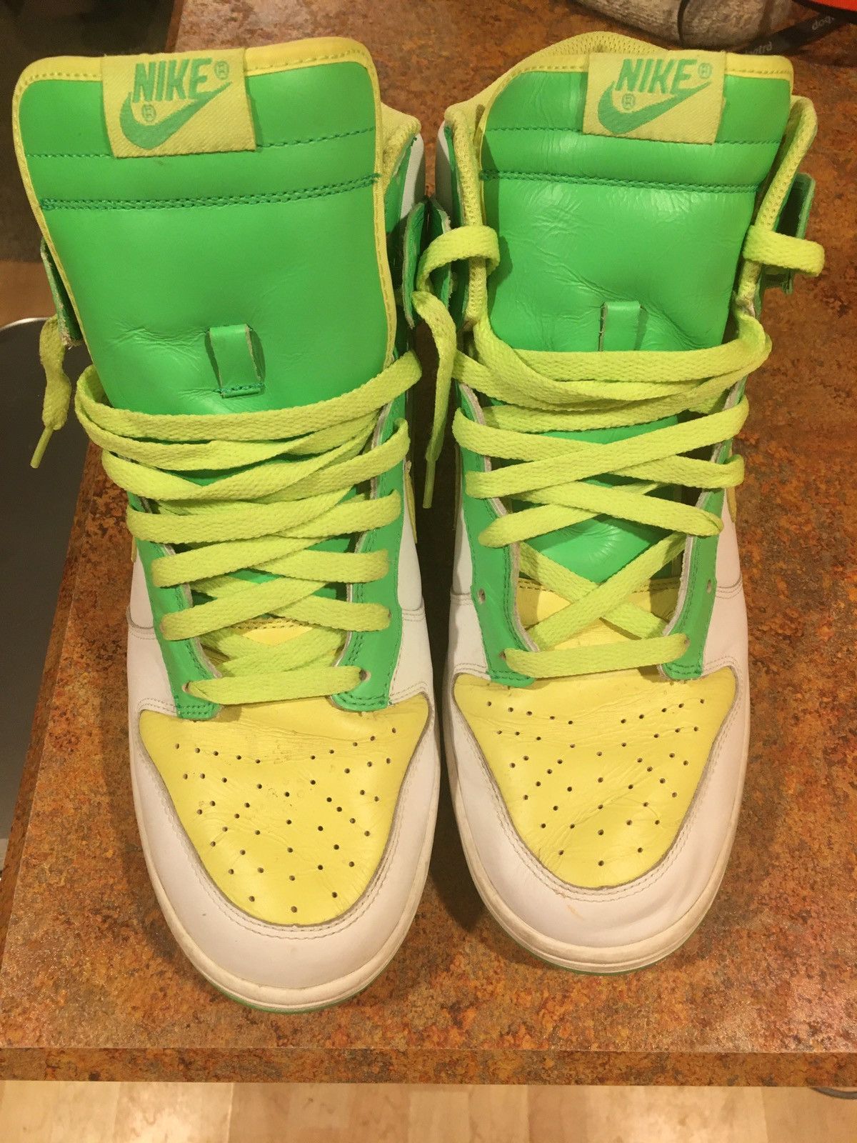 Nike Dunk High Premium White Lemon Chiffon Radiant Green  display picture 3