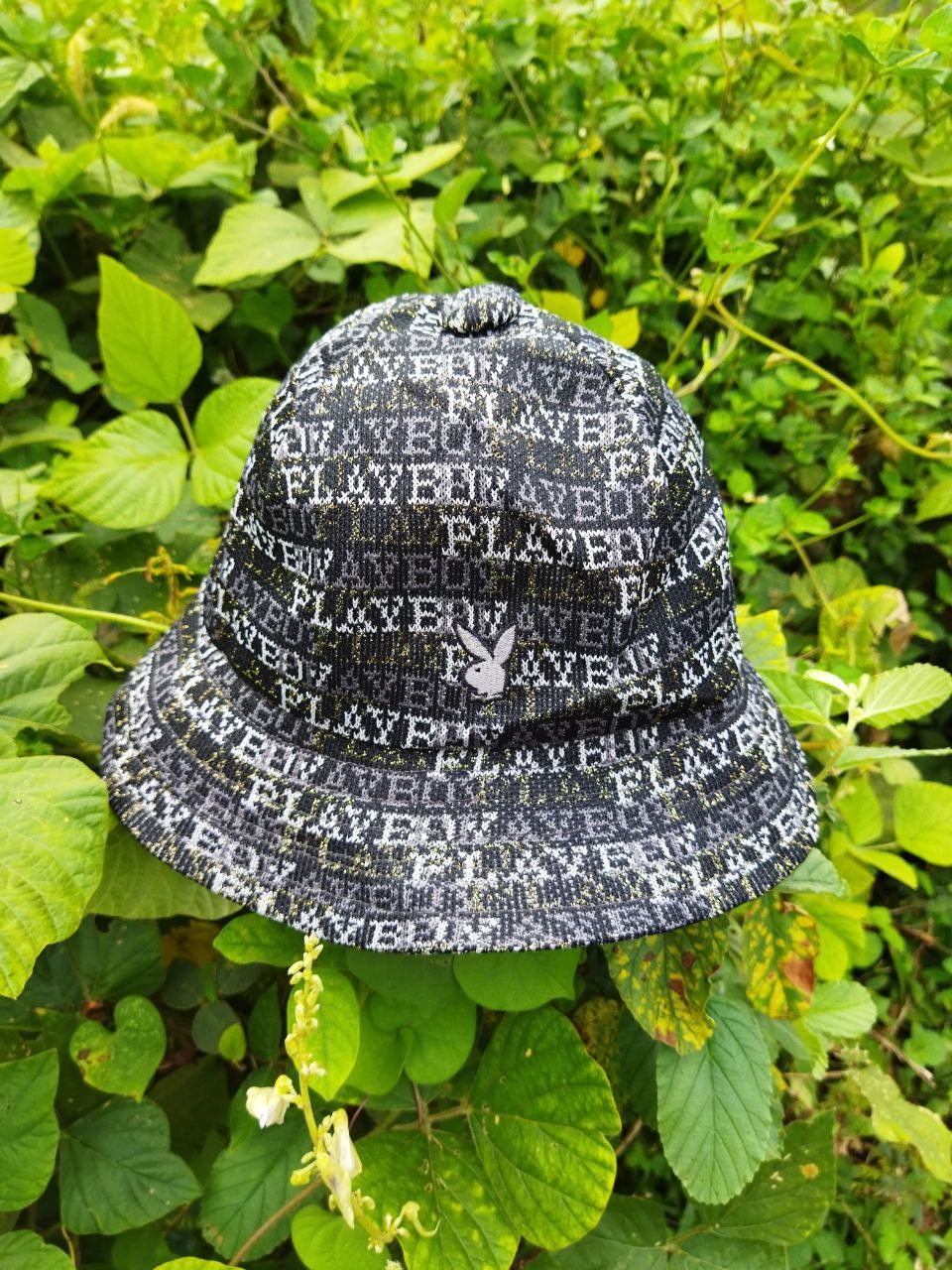 image of Archival Clothing x Playboy Vintage Playboy Monogram Bucket Hat in Black, Men's