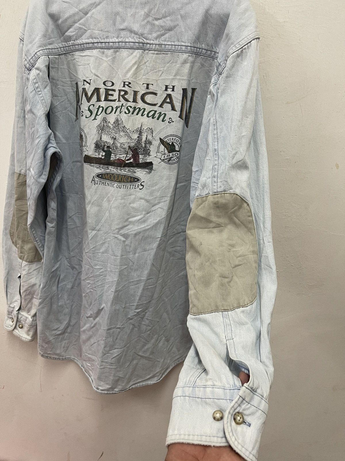 Woolrich Woolen Mills Vintage WOOLRICH American Sportsman Patchwork Denim Jeans Size US M / EU 48-50 / 2 - 4 Thumbnail
