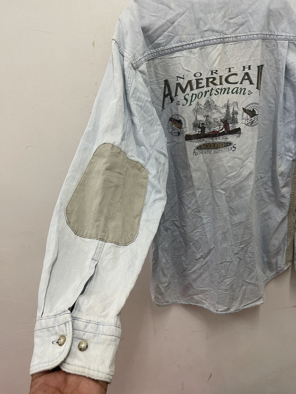 Woolrich Woolen Mills Vintage WOOLRICH American Sportsman Patchwork Denim Jeans Size US M / EU 48-50 / 2 - 3 Thumbnail