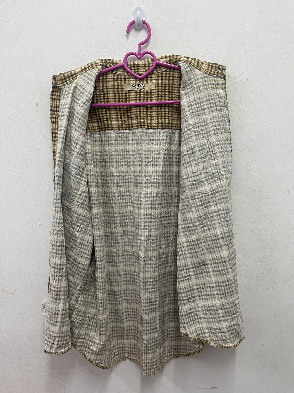Kansai Yamamoto Rare Vintage KANSAI JEANS Plaid Tartan Flannel Size US L / EU 52-54 / 3 - 6 Thumbnail