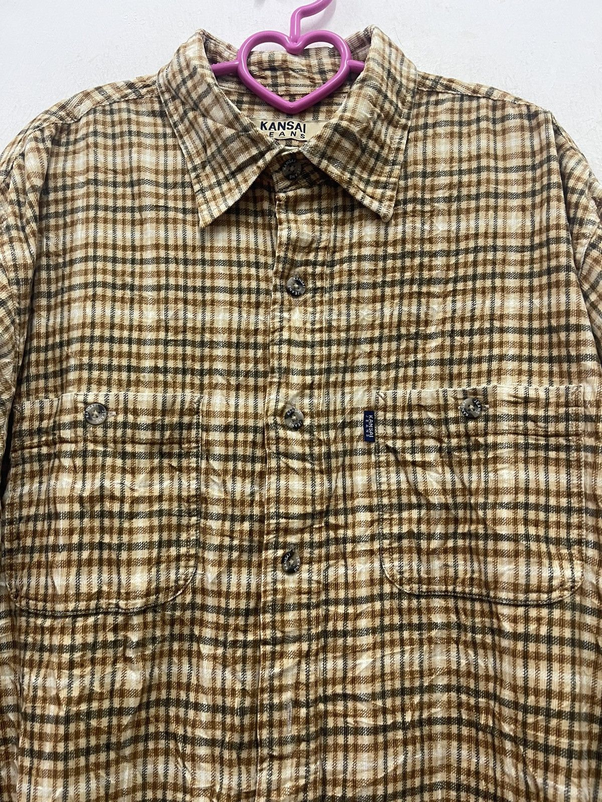 Kansai Yamamoto Rare Vintage KANSAI JEANS Plaid Tartan Flannel Size US L / EU 52-54 / 3 - 2 Thumbnail