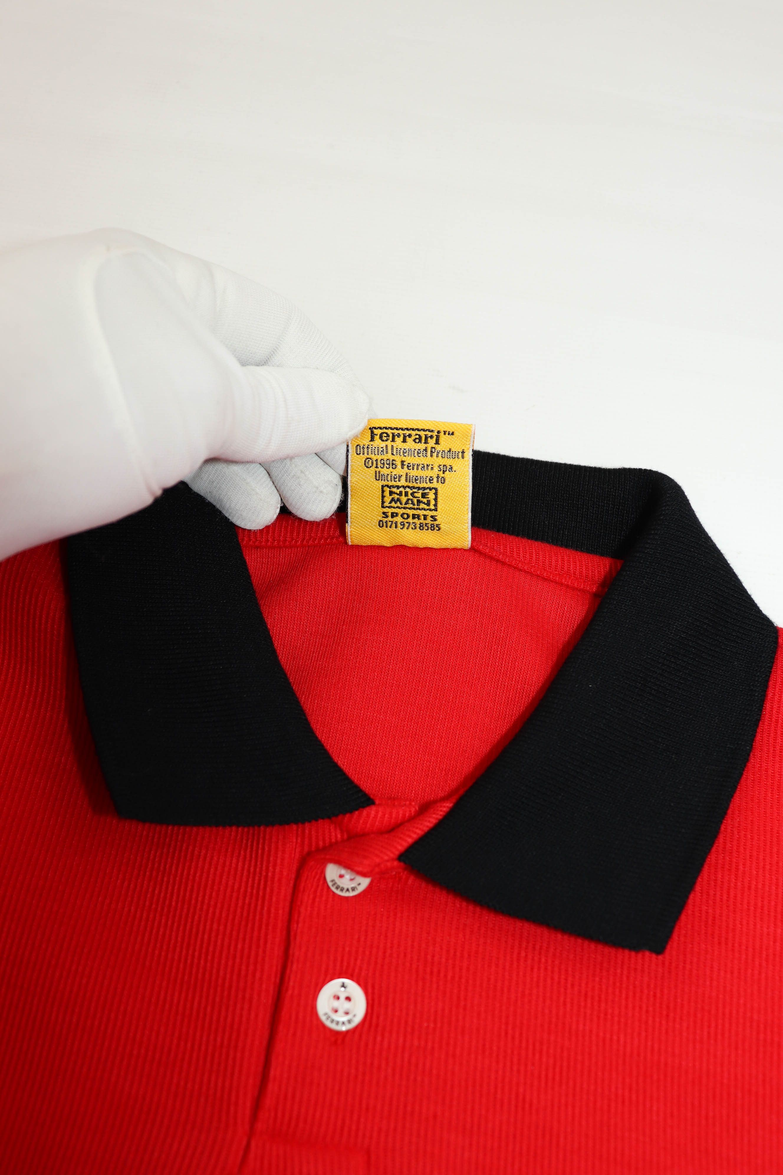 Ferrari Ferrari Vintage 90s ©1996 M. Schumacher Logos Polo T-shirt Size US L / EU 52-54 / 3 - 8 Thumbnail