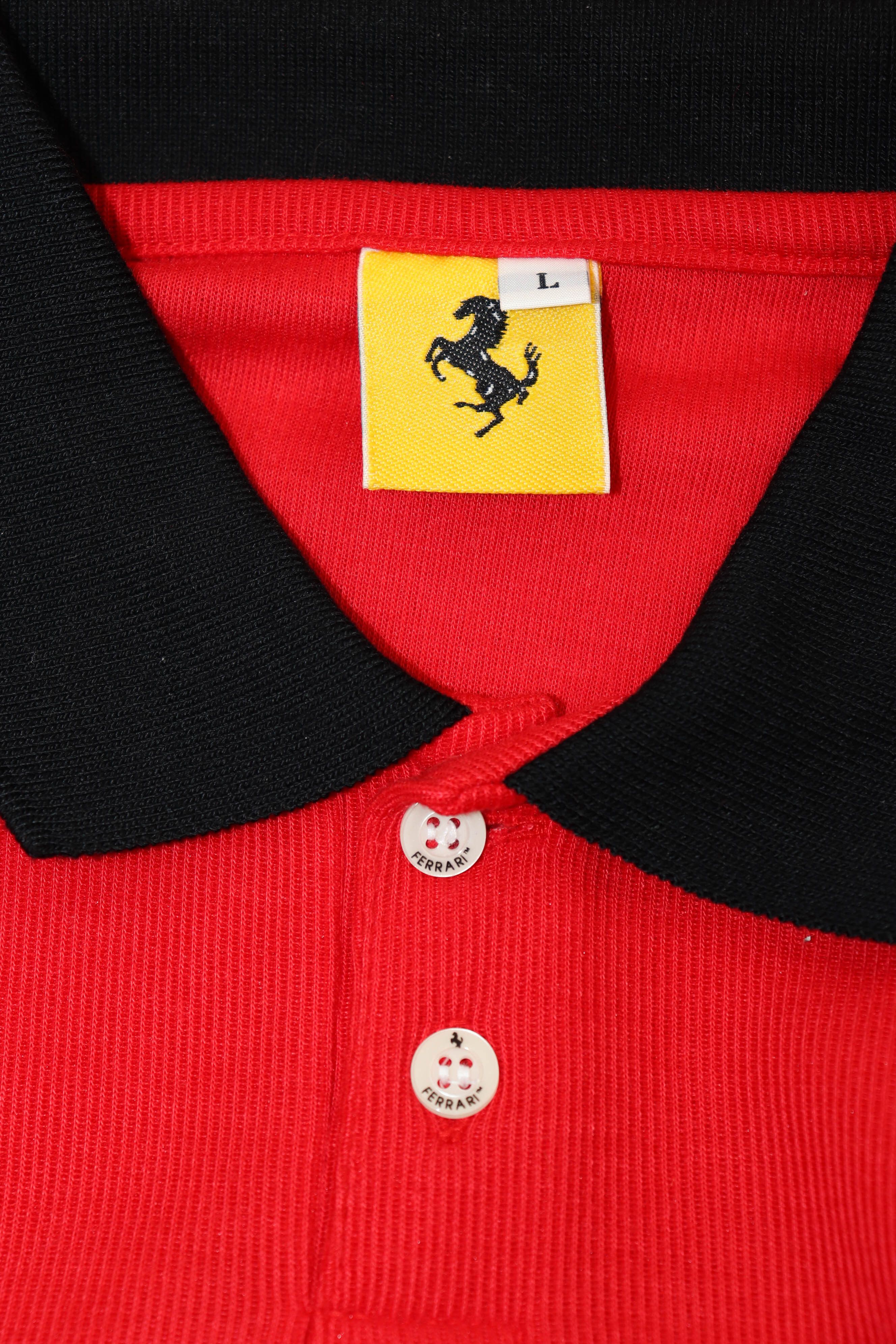 Ferrari Ferrari Vintage 90s ©1996 M. Schumacher Logos Polo T-shirt Size US L / EU 52-54 / 3 - 7 Thumbnail