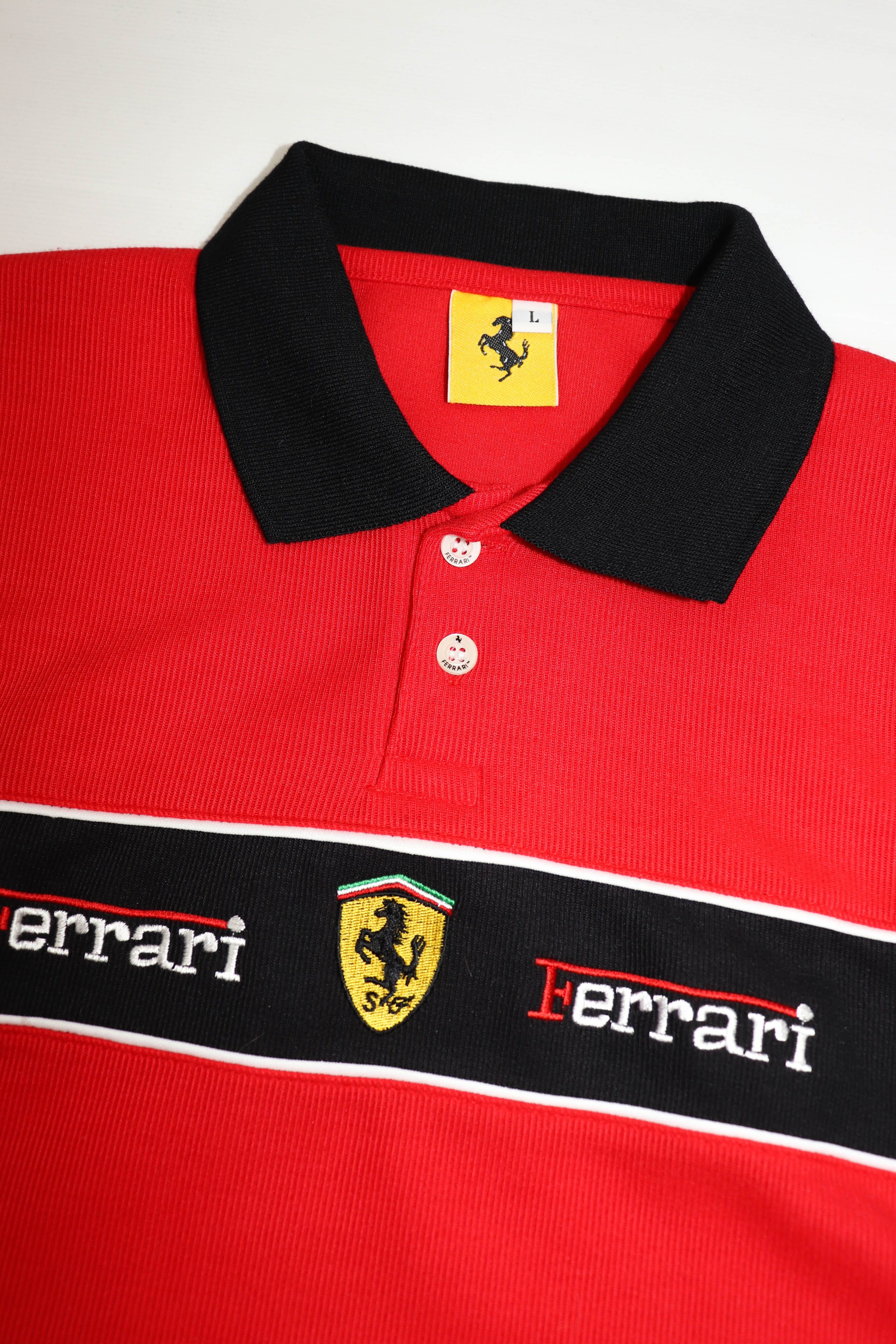 Ferrari Ferrari Vintage 90s ©1996 M. Schumacher Logos Polo T-shirt Size US L / EU 52-54 / 3 - 4 Thumbnail