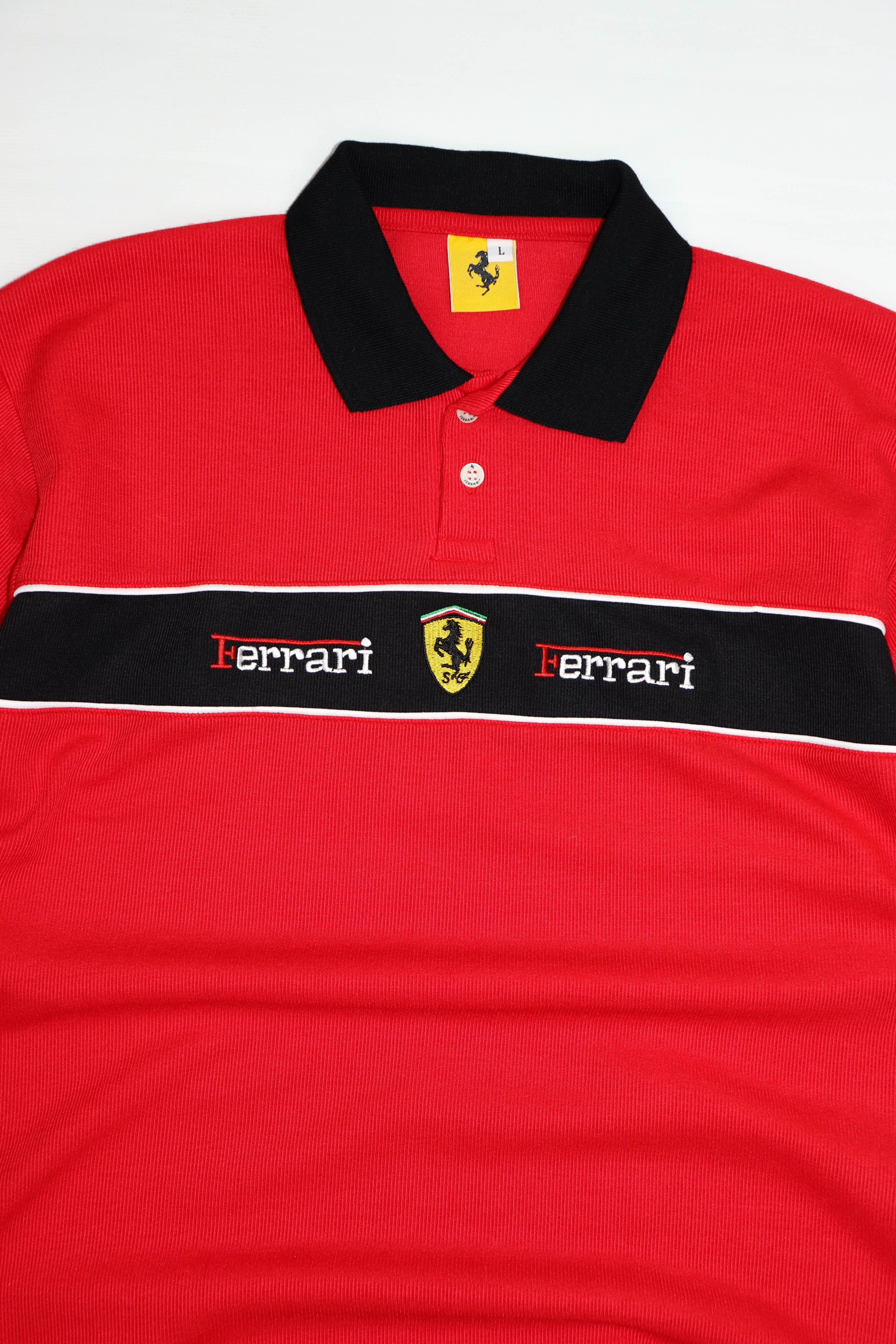 Ferrari Ferrari Vintage 90s ©1996 M. Schumacher Logos Polo T-shirt Size US L / EU 52-54 / 3 - 3 Thumbnail