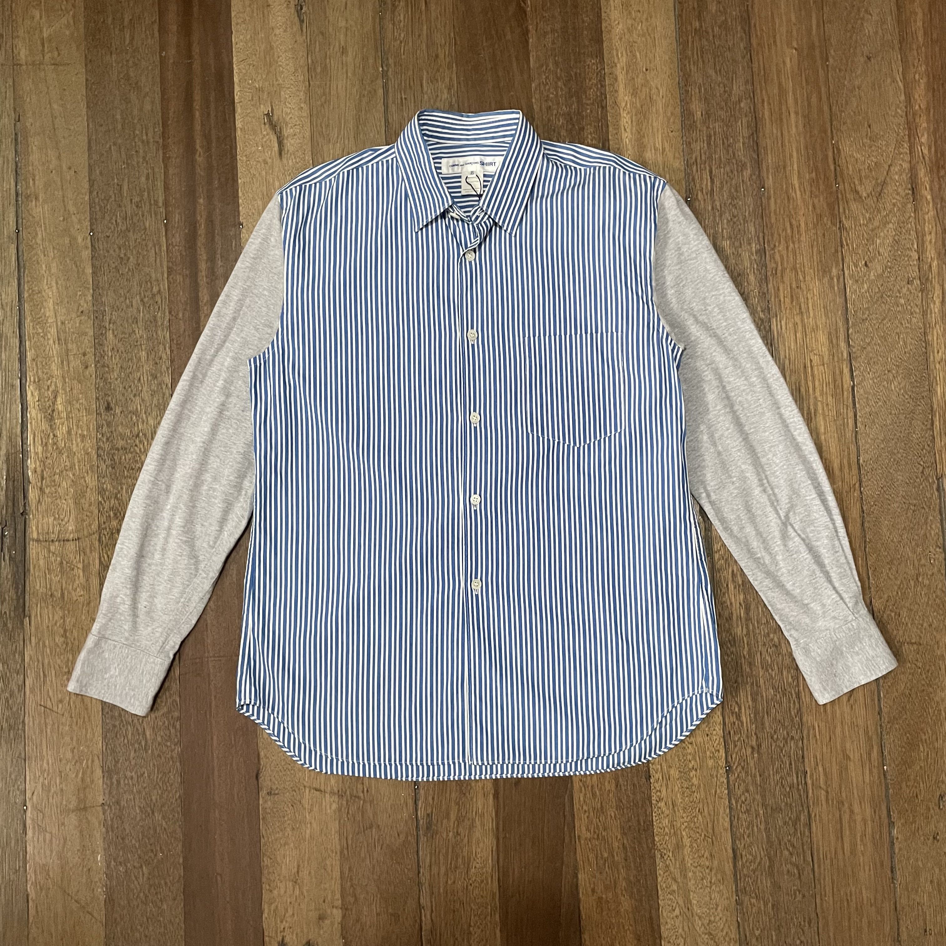 Comme des Garcons SHIRT Comme Des Garcons Shirt Striped Cotton Sleeve Button down Size US XS / EU 42 / 0 - 1 Thumbnail