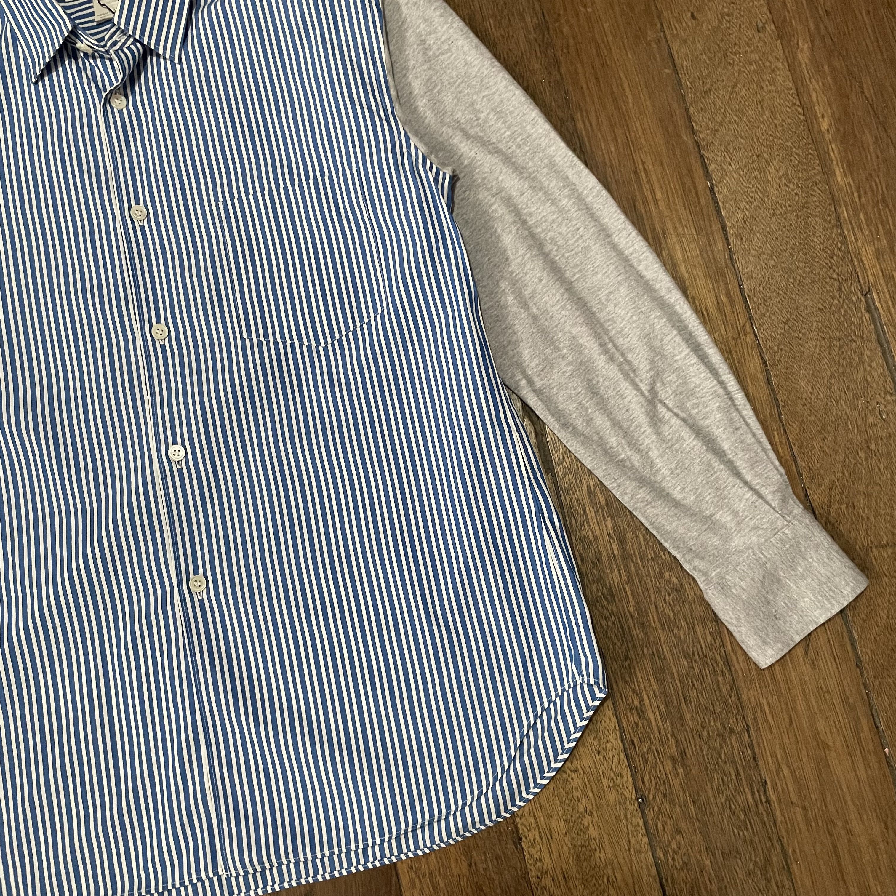 Comme des Garcons SHIRT Comme Des Garcons Shirt Striped Cotton Sleeve Button down Size US XS / EU 42 / 0 - 4 Thumbnail