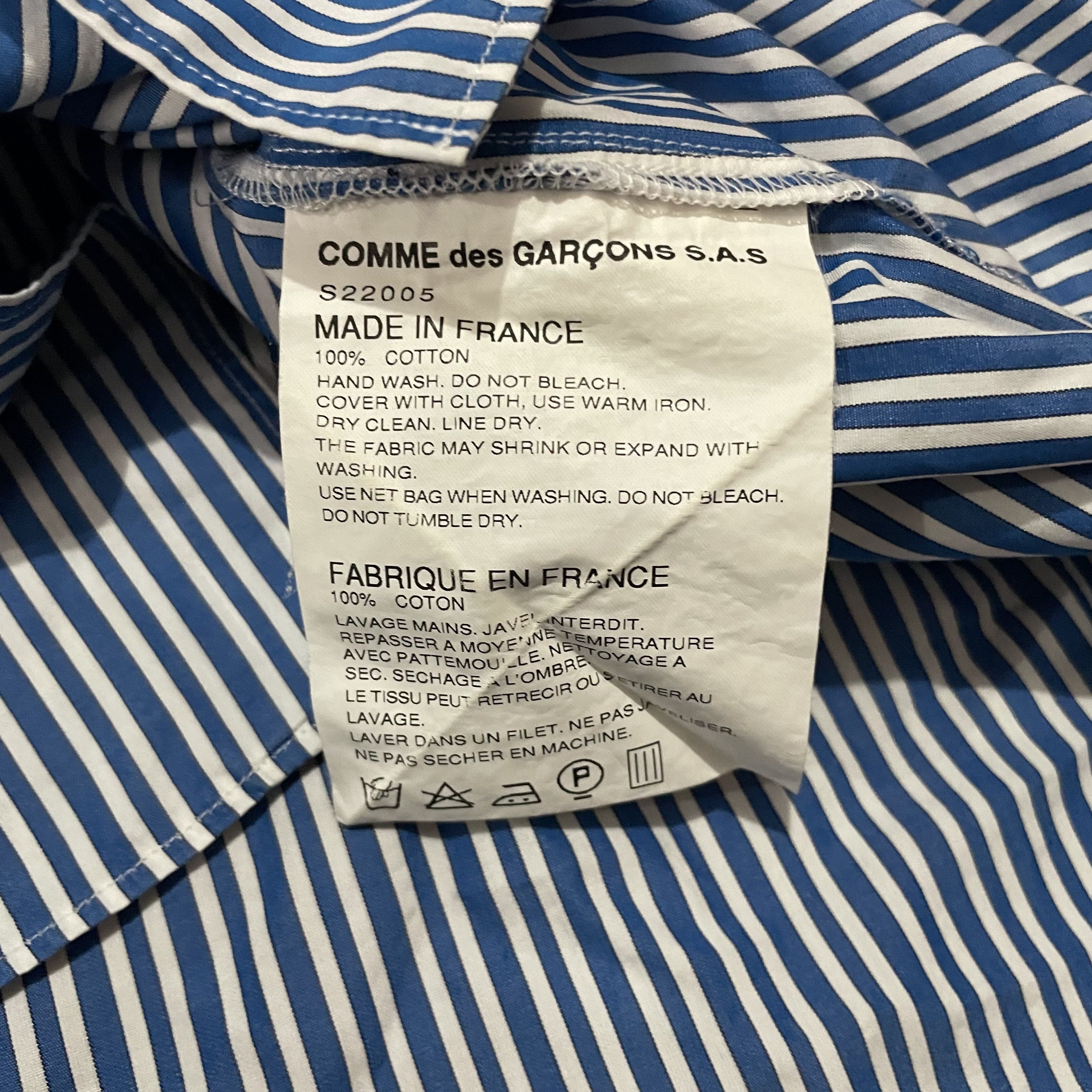 Comme des Garcons SHIRT Comme Des Garcons Shirt Striped Cotton Sleeve Button down Size US XS / EU 42 / 0 - 6 Thumbnail