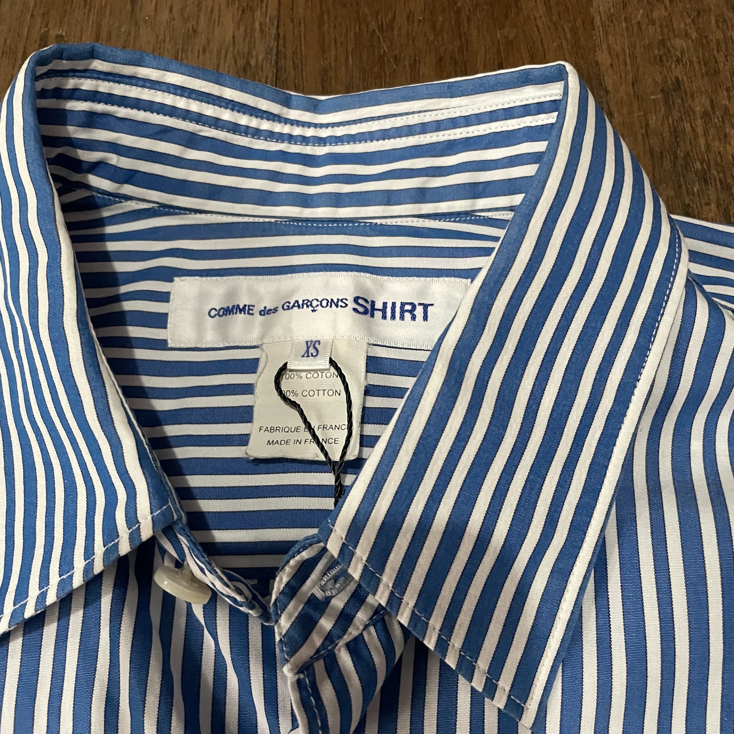 Comme des Garcons SHIRT Comme Des Garcons Shirt Striped Cotton Sleeve Button down Size US XS / EU 42 / 0 - 5 Thumbnail