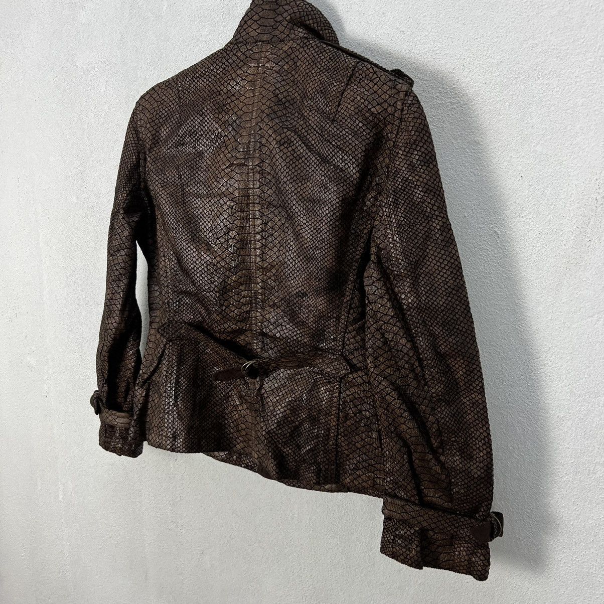 Japanese Brand RARE LEATHER SYNTHETIC SNAKE SKIN JACKET Size US M / EU 48-50 / 2 - 12 Thumbnail