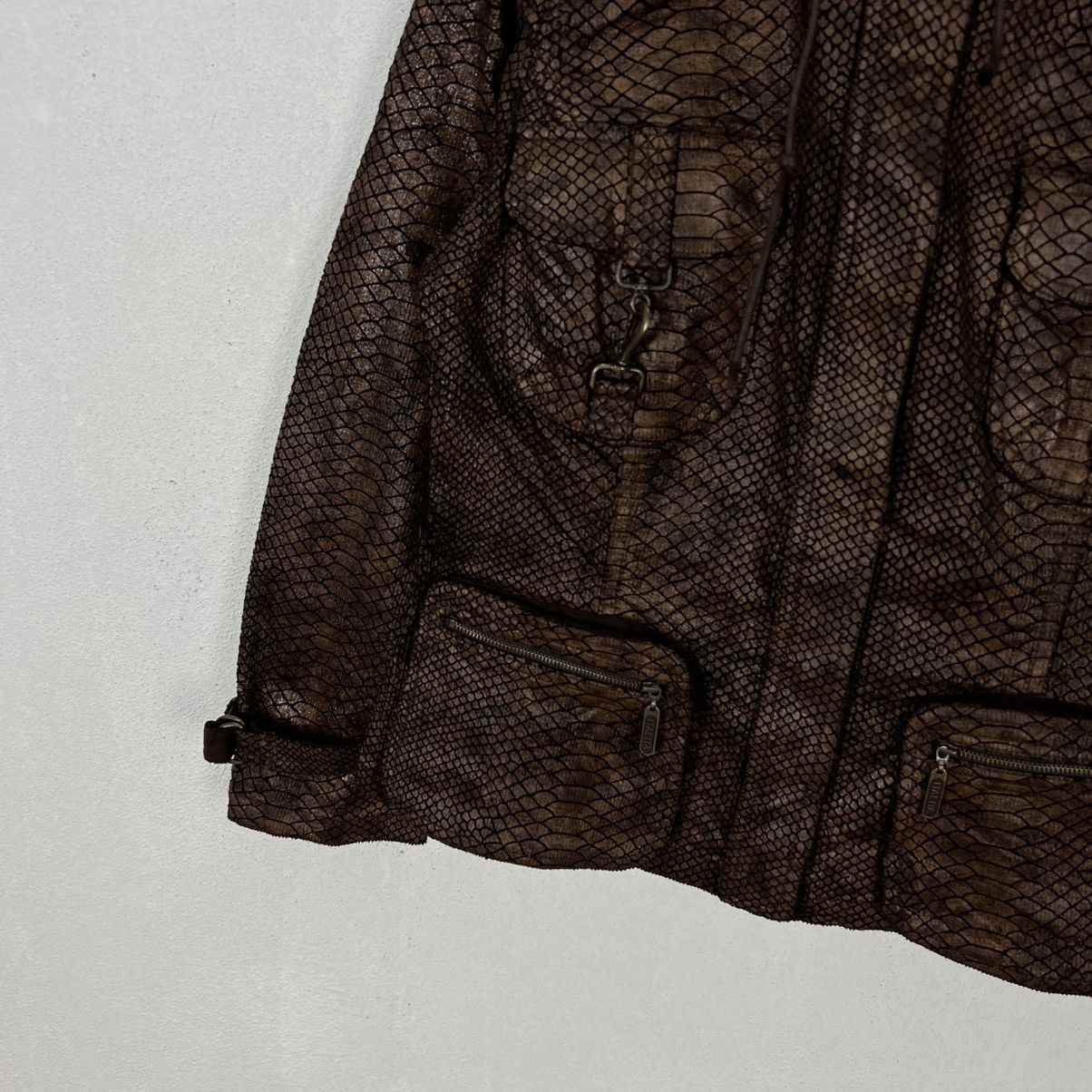 Japanese Brand RARE LEATHER SYNTHETIC SNAKE SKIN JACKET Size US M / EU 48-50 / 2 - 4 Thumbnail
