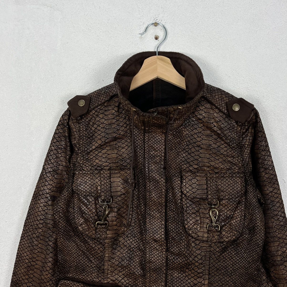 Japanese Brand RARE LEATHER SYNTHETIC SNAKE SKIN JACKET Size US M / EU 48-50 / 2 - 3 Thumbnail