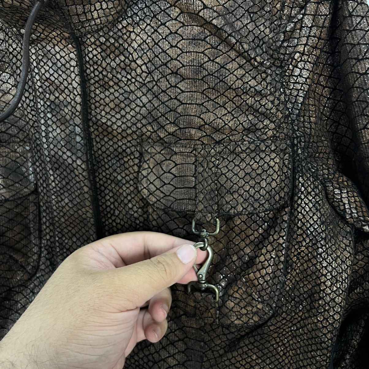 Japanese Brand RARE LEATHER SYNTHETIC SNAKE SKIN JACKET Size US M / EU 48-50 / 2 - 8 Thumbnail