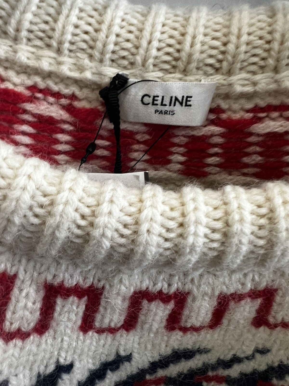 Celine × Hedi Slimane Celine Hedi Fw21 « TKP » Runway Iconic sweater Size US L / EU 52-54 / 3 - 4 Thumbnail