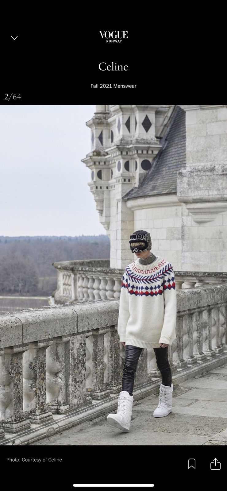 Celine × Hedi Slimane Celine Hedi Fw21 « TKP » Runway Iconic sweater Size US L / EU 52-54 / 3 - 1 Thumbnail