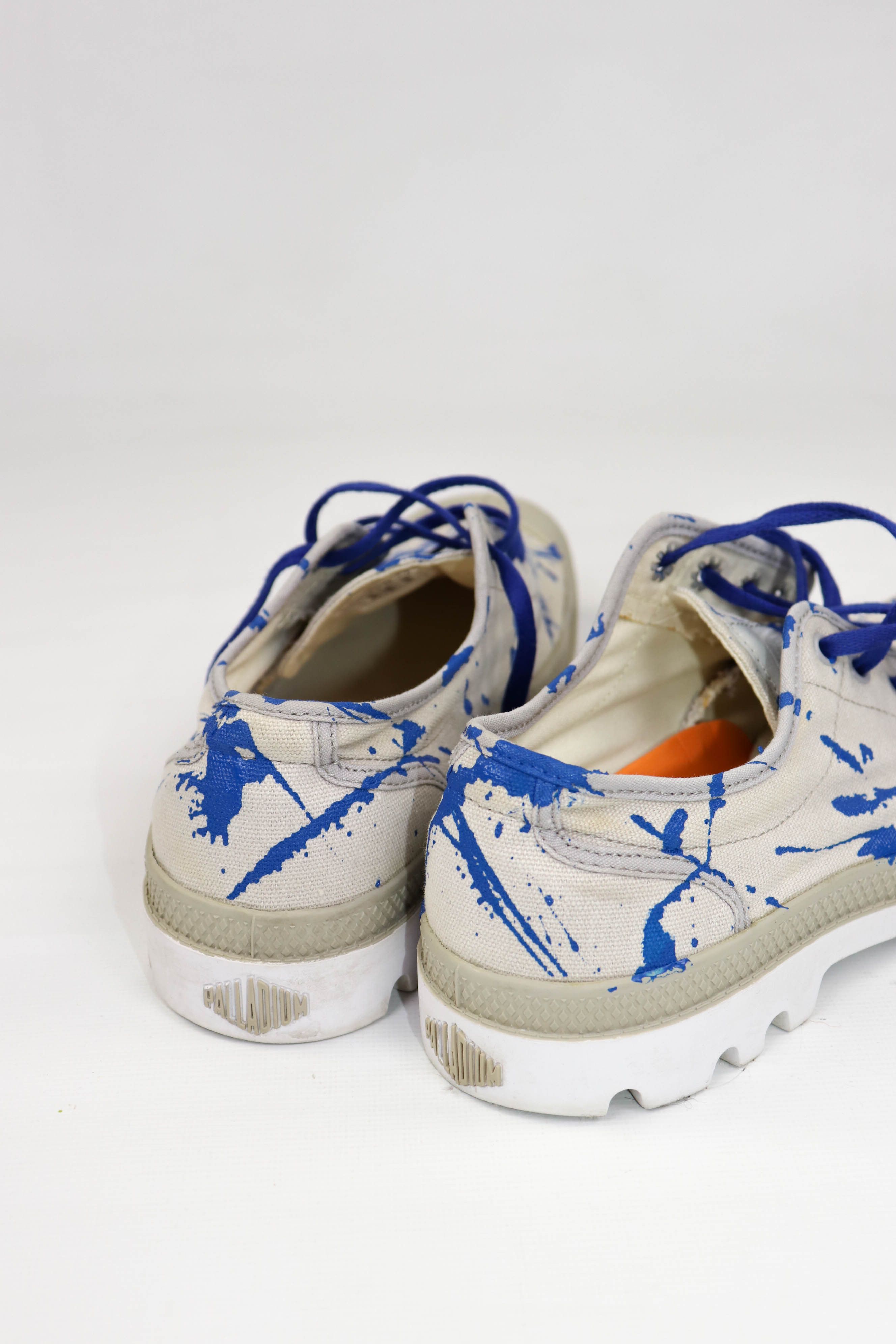 Palladium Palladium Pampa Custom Hand Painted Canvas Low Boots Shoes Size US 10 / EU 43 - 10 Thumbnail