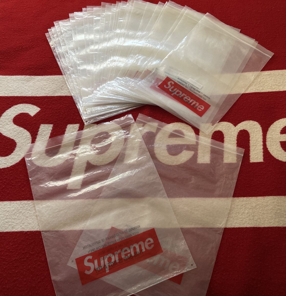 image of Supreme - 40+ Dust Bags (Various Sizes) in Transparent, Men's