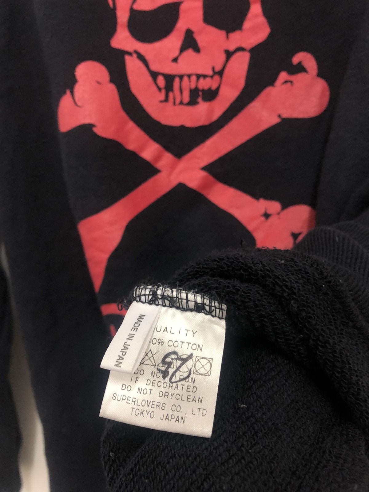 Super Lovers Vintage SUPER LOVERS LOVERS ROCK Skull Side Taped Hoodie Size US S / EU 44-46 / 1 - 4 Thumbnail