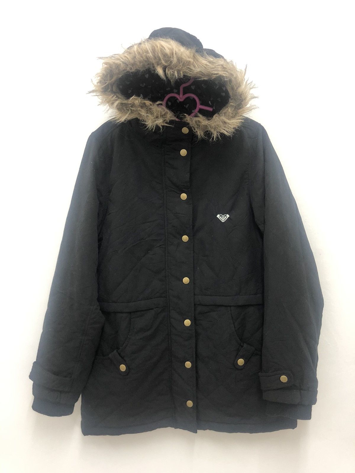 Vintage Rare ROXY Fur Hooded Jacket Size US M / EU 48-50 / 2 - 1 Thumbnail