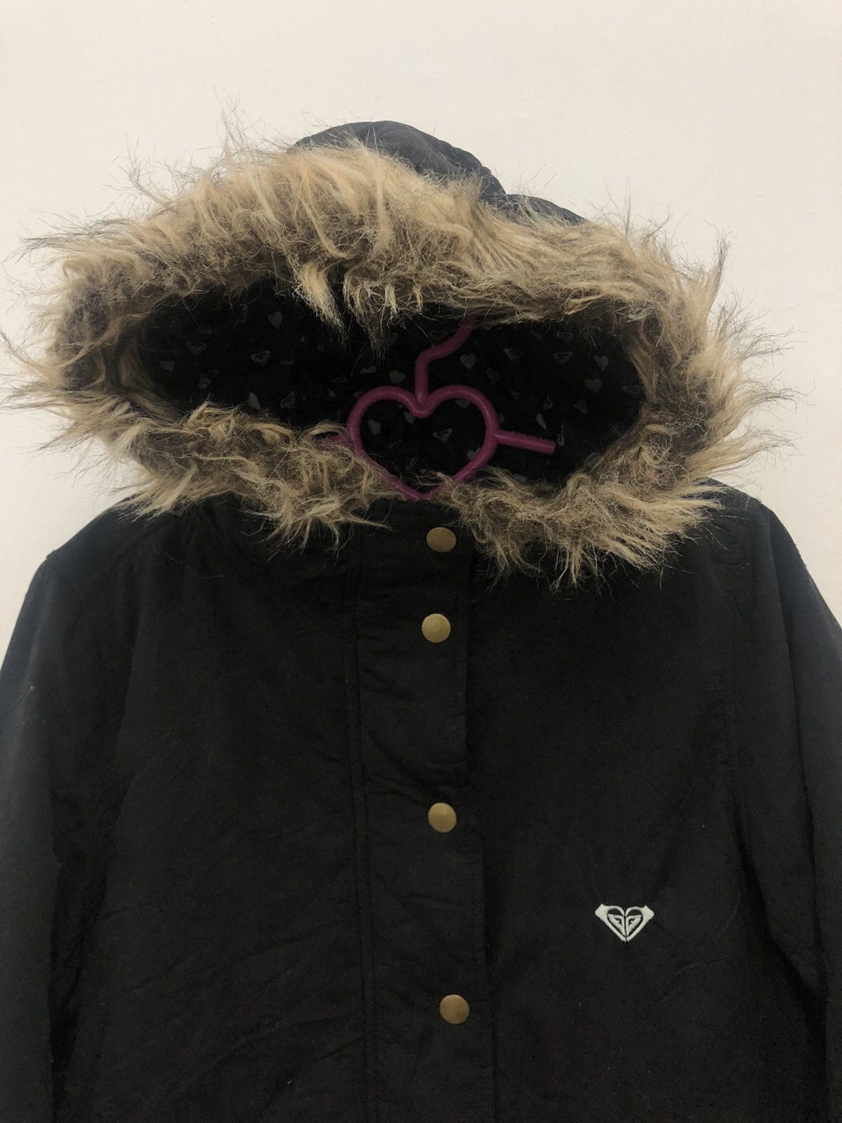 Vintage Rare ROXY Fur Hooded Jacket Size US M / EU 48-50 / 2 - 3 Thumbnail