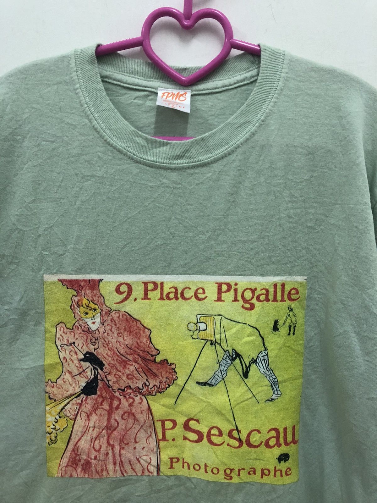 Vintage Rare Vintage 9 PLACE PIGALLE SESCAU PHOTOGRAPHE Art Tee Size US M / EU 48-50 / 2 - 2 Thumbnail