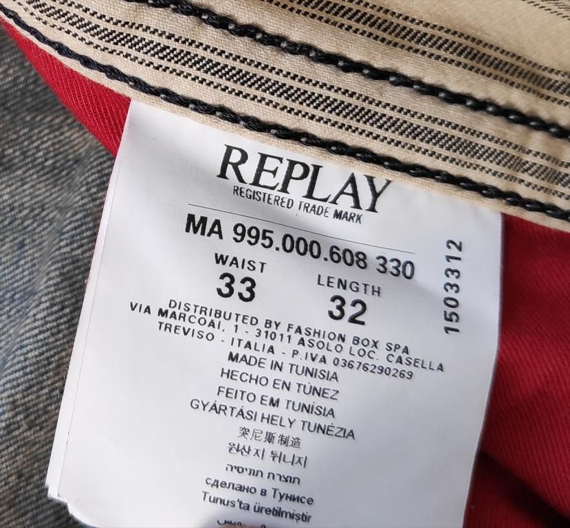 Replay REPLAY y2k Tillbor regular fit denim jeans size W33 L32 Size US 33 - 6 Thumbnail