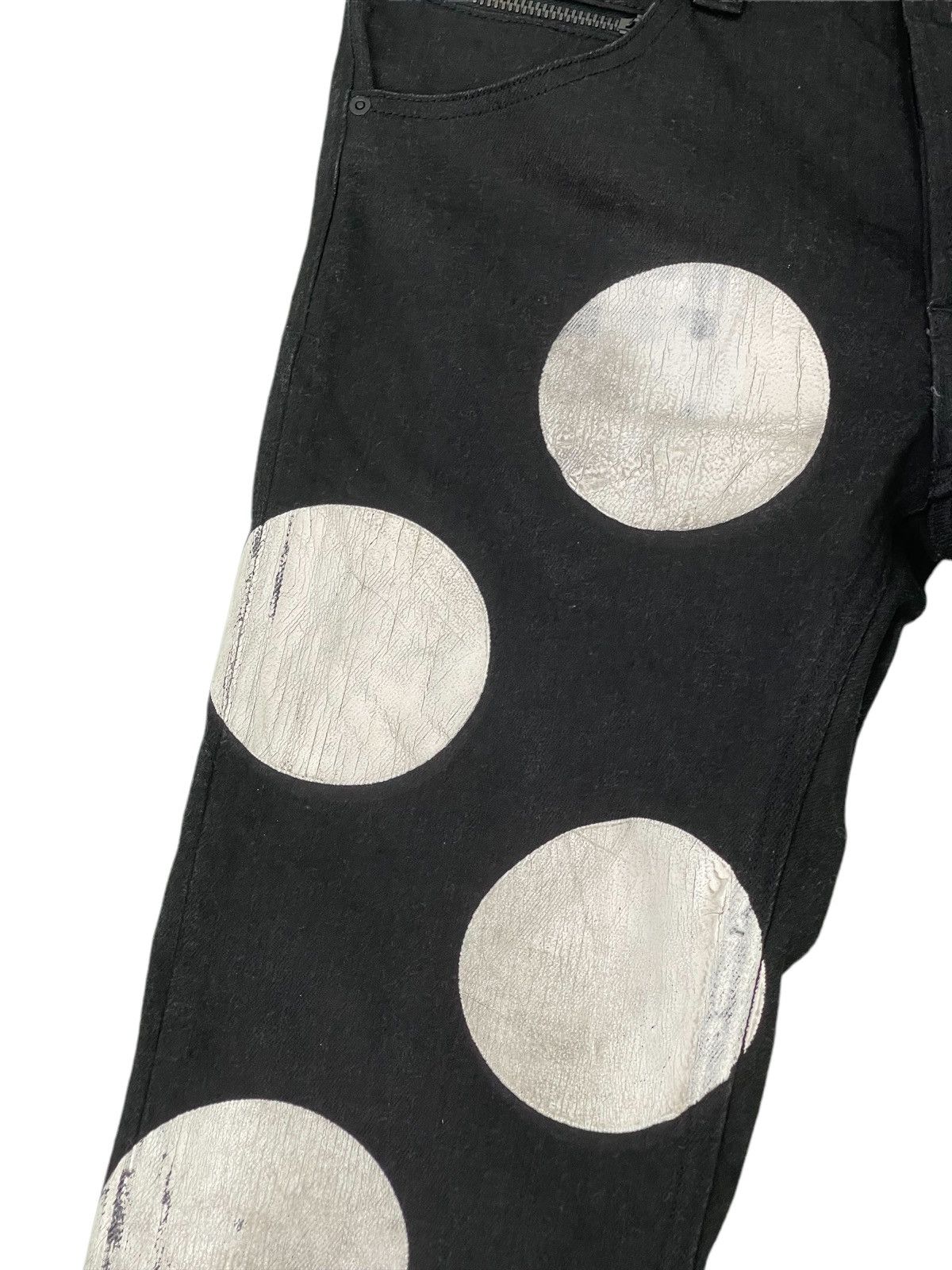 Japanese Brand Sick Anglasad Mamoru Shimizu Full Handpainted Slim Jean 12🟦 Size US 29 - 8 Thumbnail