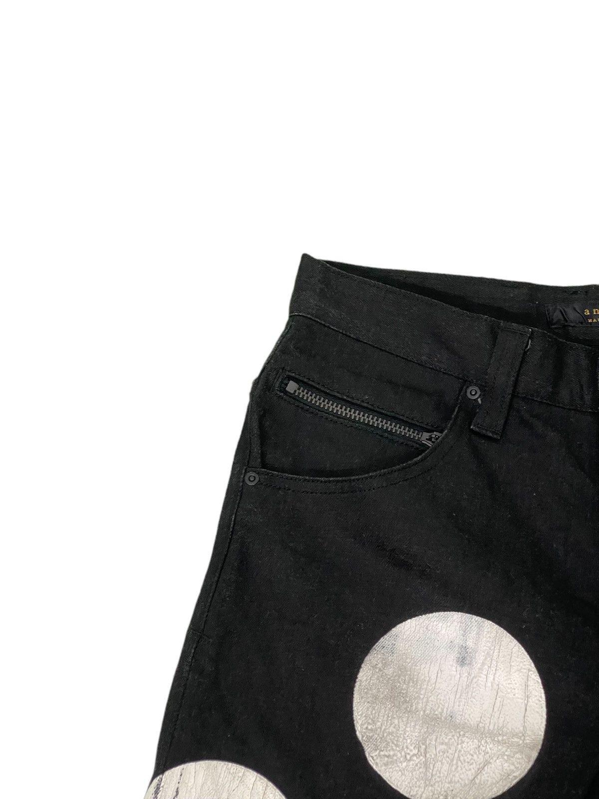 Japanese Brand Sick Anglasad Mamoru Shimizu Full Handpainted Slim Jean 12🟦 Size US 29 - 10 Thumbnail