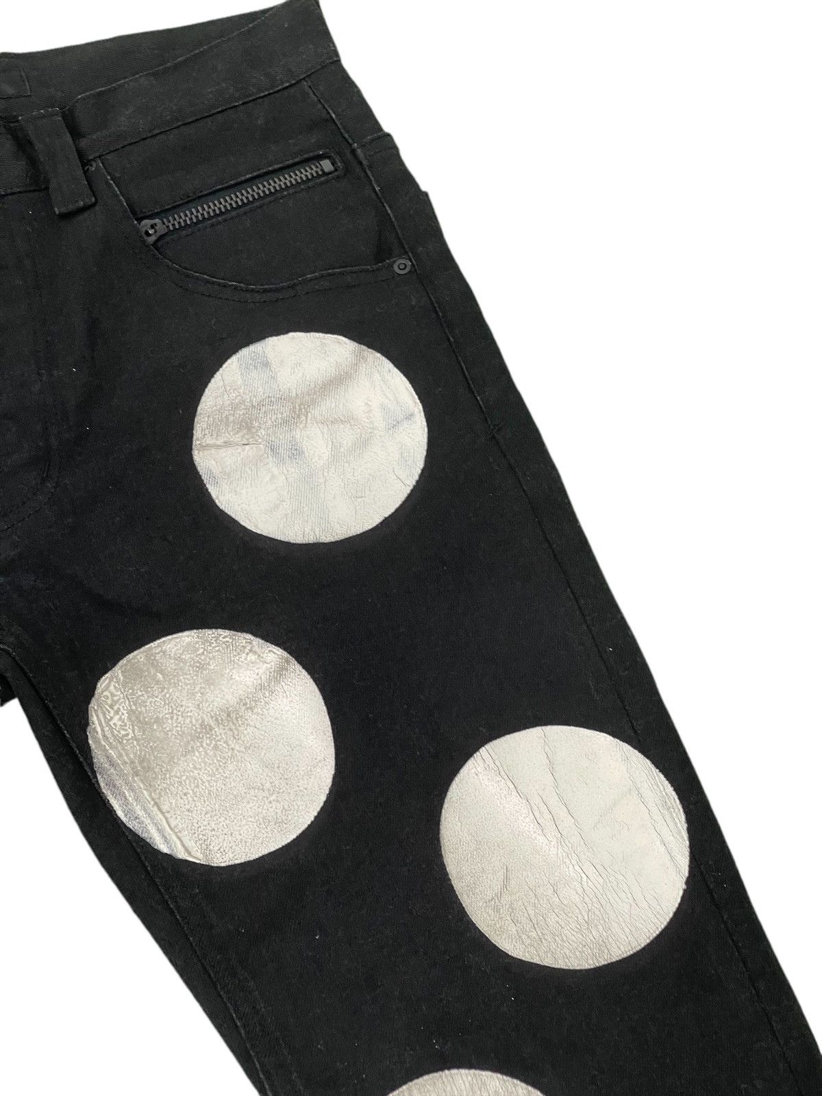Japanese Brand Sick Anglasad Mamoru Shimizu Full Handpainted Slim Jean 12🟦 Size US 29 - 7 Thumbnail
