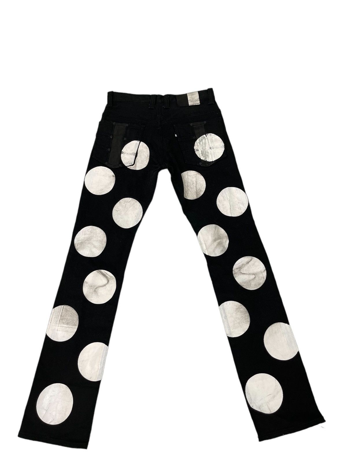 Japanese Brand Sick Anglasad Mamoru Shimizu Full Handpainted Slim Jean 12🟦 Size US 29 - 15 Thumbnail