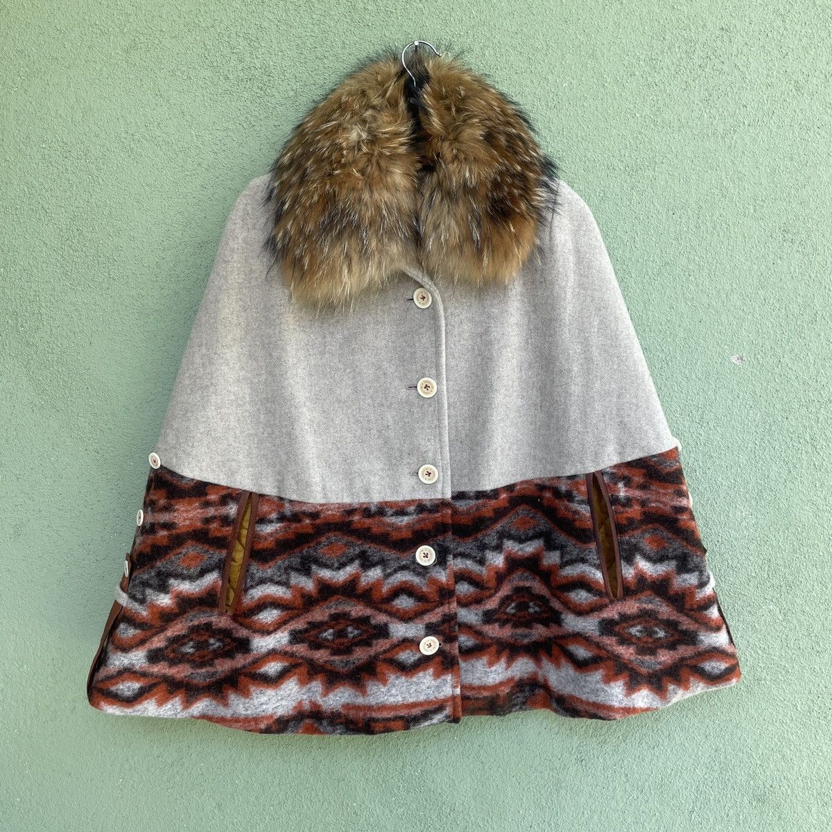 Japanese Brand Vintage Chaolu Lab Navajo Style Button Ups Poncho Size US M / EU 48-50 / 2 - 1 Thumbnail