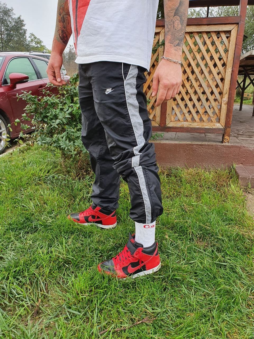 Nike × Vintage Vintage 90s NIKE Swoosh Sport Track Pants Nylon Black Size US 32 / EU 48 - 4 Thumbnail
