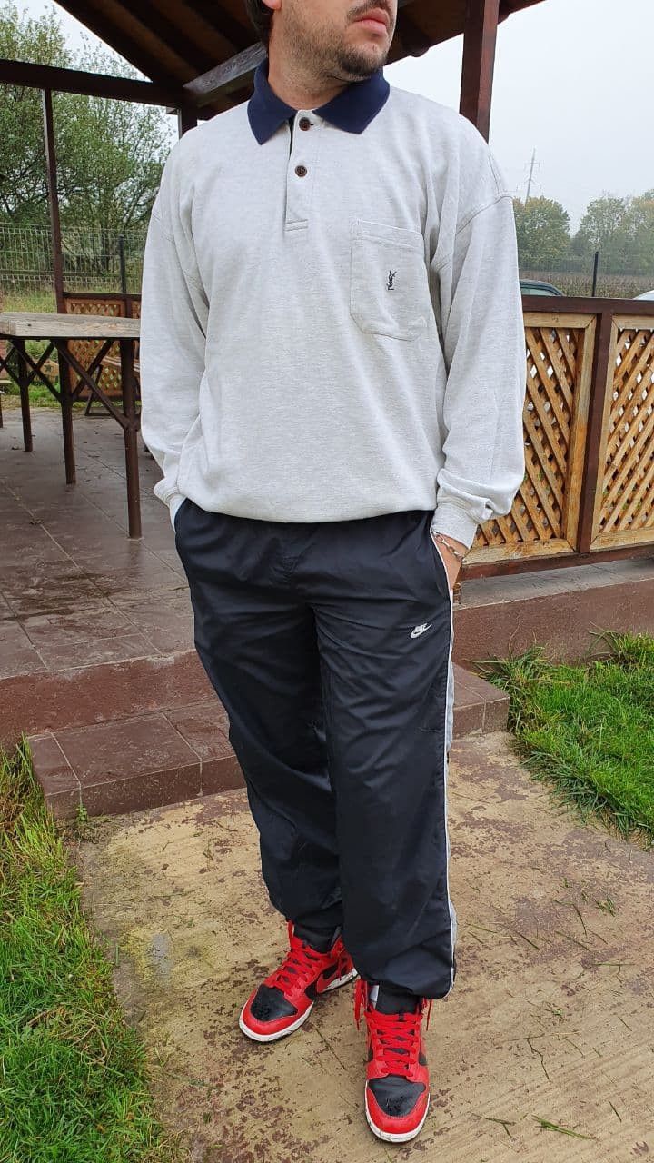 Nike × Vintage Vintage 90s NIKE Swoosh Sport Track Pants Nylon Black Size US 32 / EU 48 - 10 Thumbnail