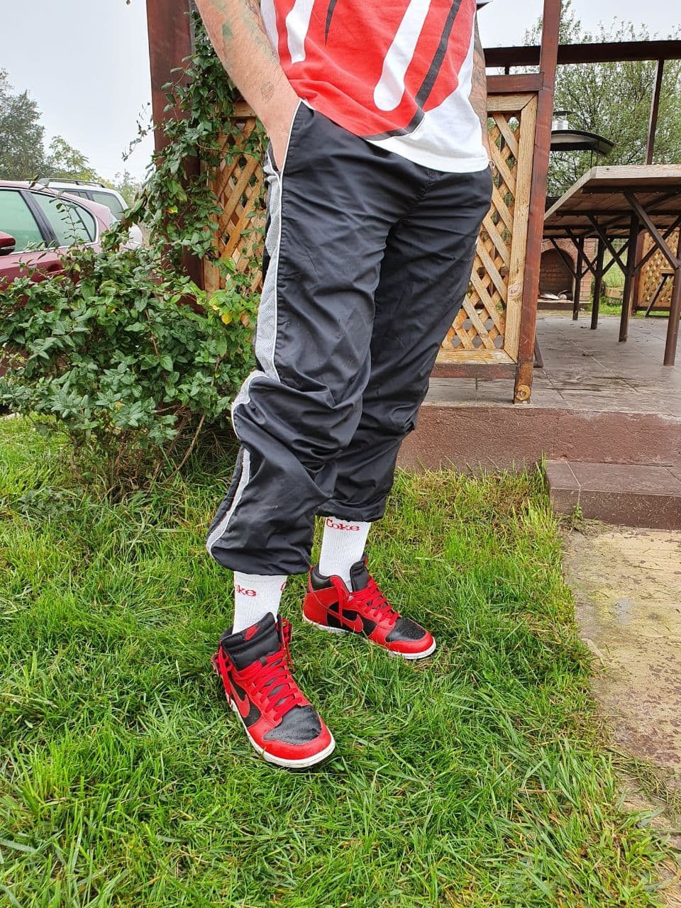 Nike × Vintage Vintage 90s NIKE Swoosh Sport Track Pants Nylon Black Size US 32 / EU 48 - 1 Thumbnail