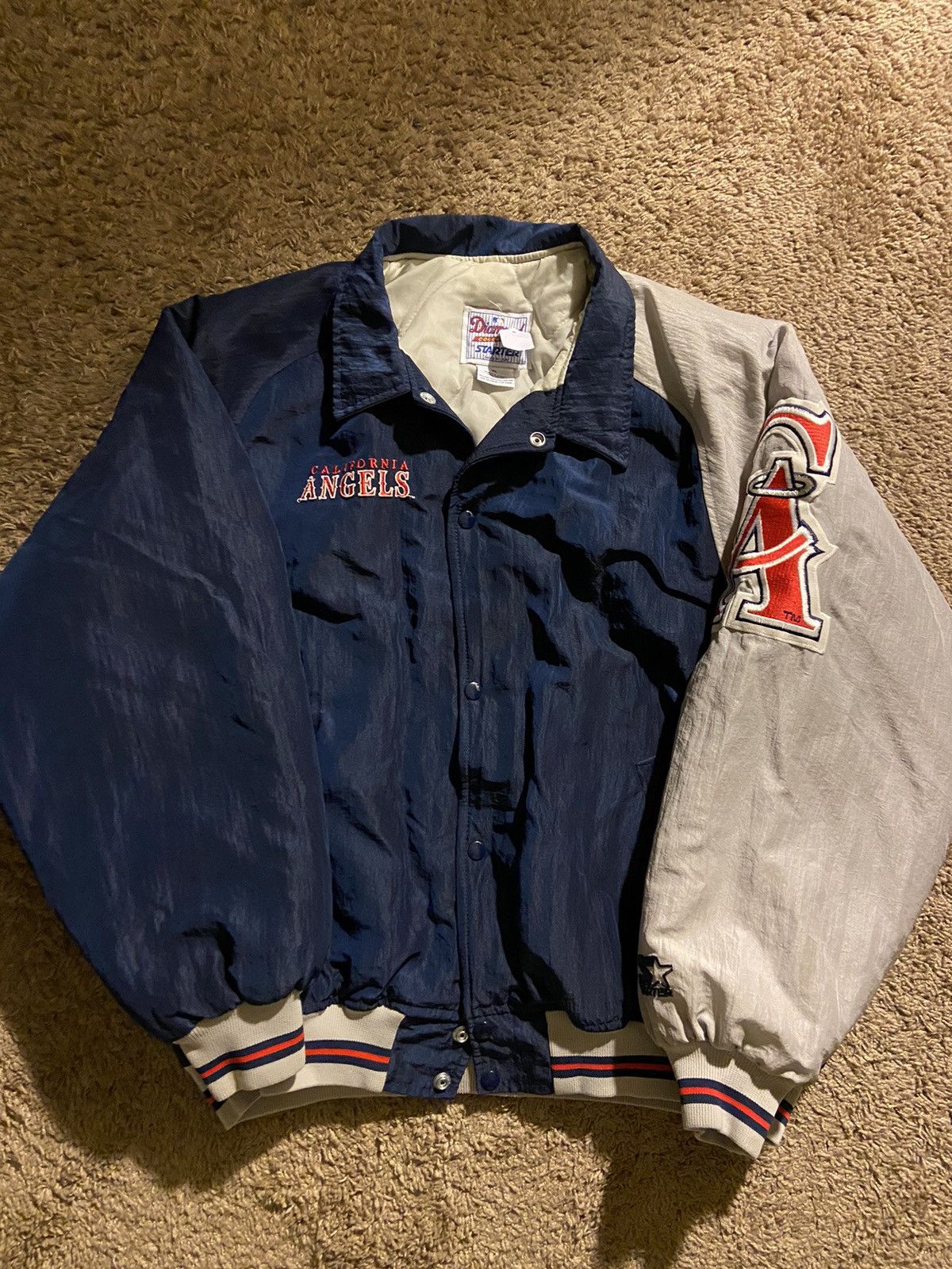 image of Mlb x Starter Vintage Starter California Angels Anaheim Jacket Size XL in Nav, Men's