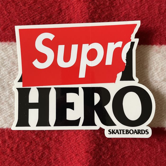 Supreme anti 2024 hero sticker