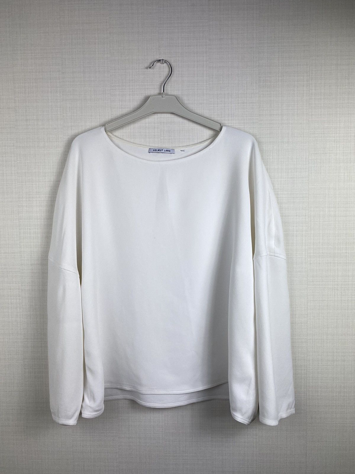 Helmut Lang × Vintage Archive Helmut Lang viscose round neck cold shirt top Size L / US 10 / IT 46 - 1 Thumbnail