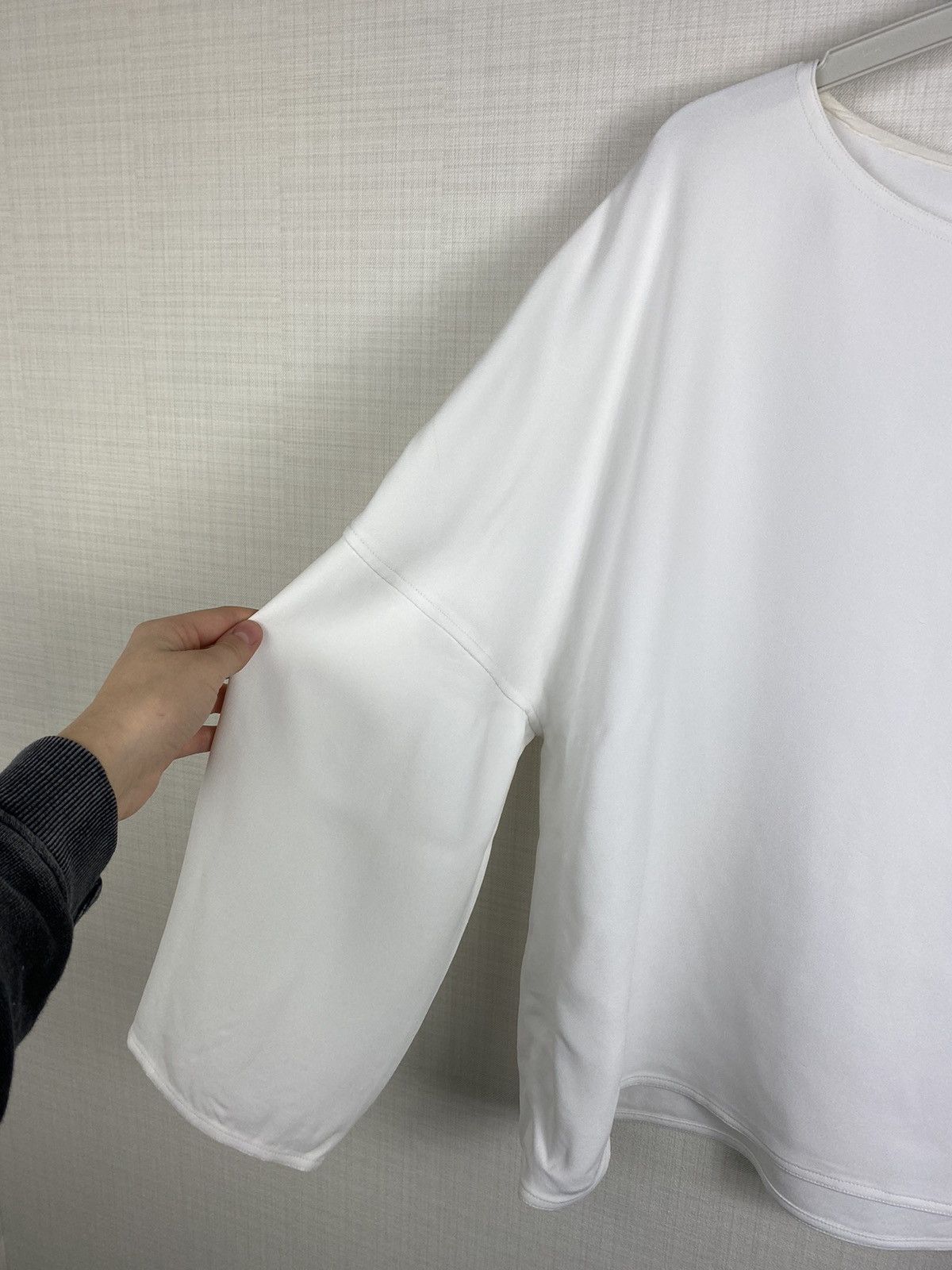 Helmut Lang × Vintage Archive Helmut Lang viscose round neck cold shirt top Size L / US 10 / IT 46 - 4 Thumbnail