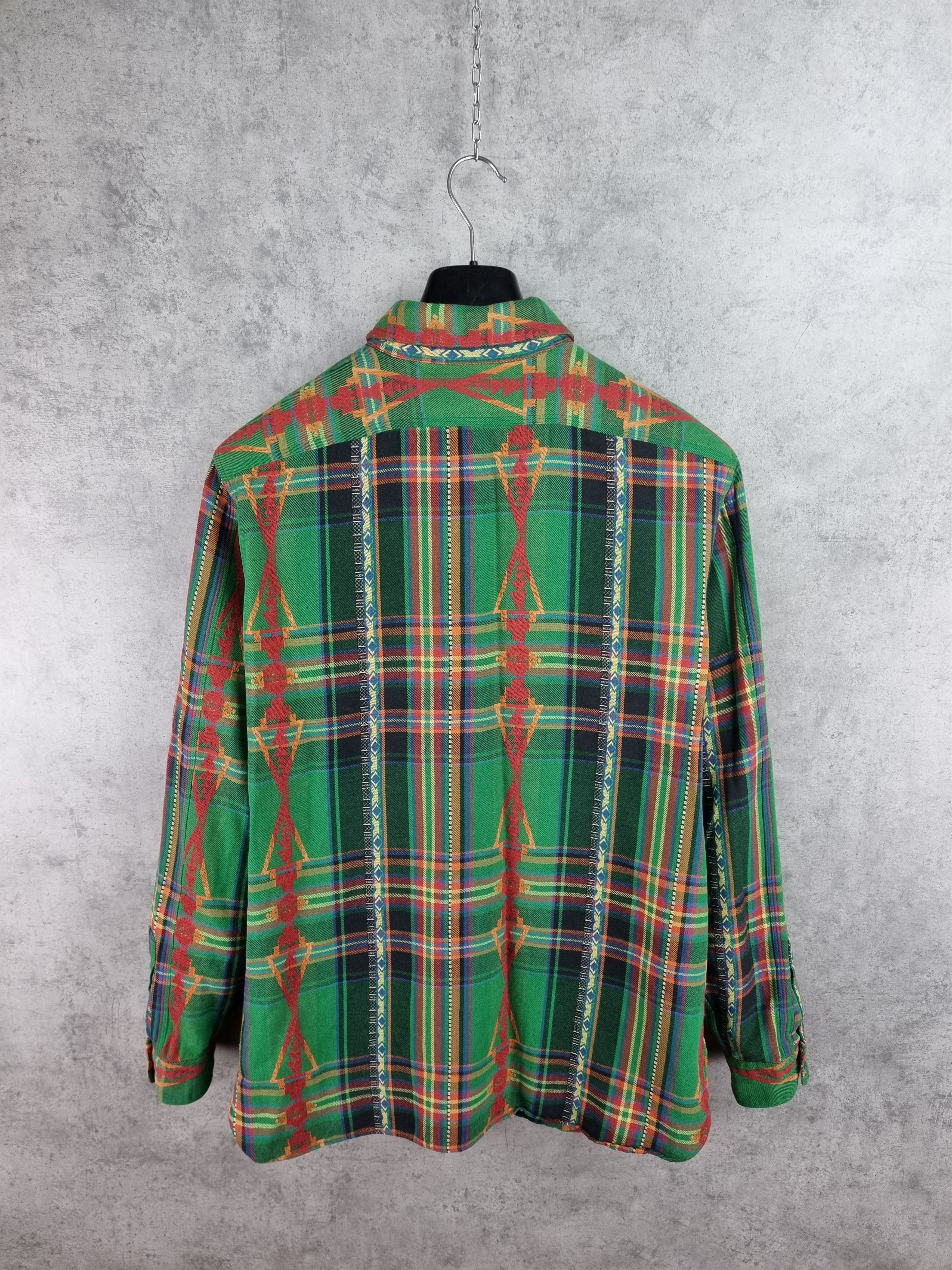 Flannel × Polo Ralph Lauren × Ralph Lauren Rare Design Polo Ralph Lauren Flannel Shirt Size US L / EU 52-54 / 3 - 3 Thumbnail