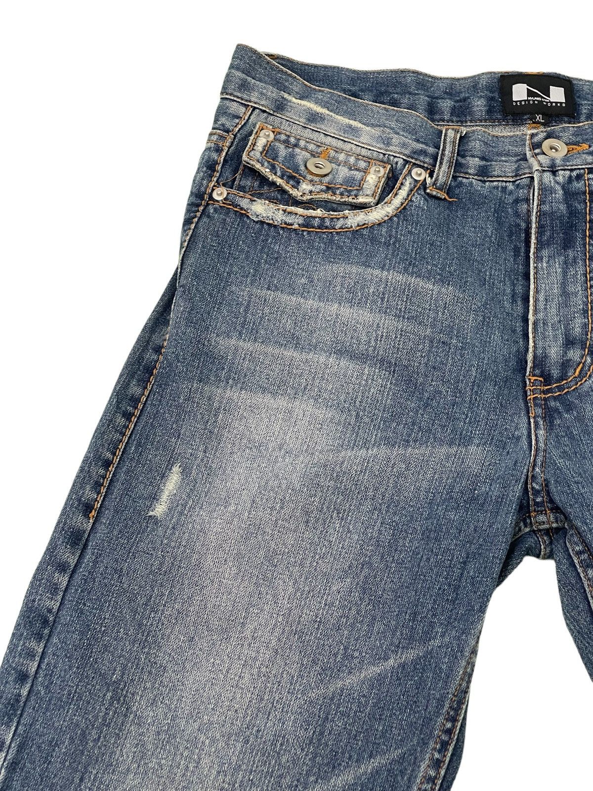 Japanese Brand Flare Jeans Nylaus Wide Leg Denim 3🟦0 Size US 33 - 8 Thumbnail