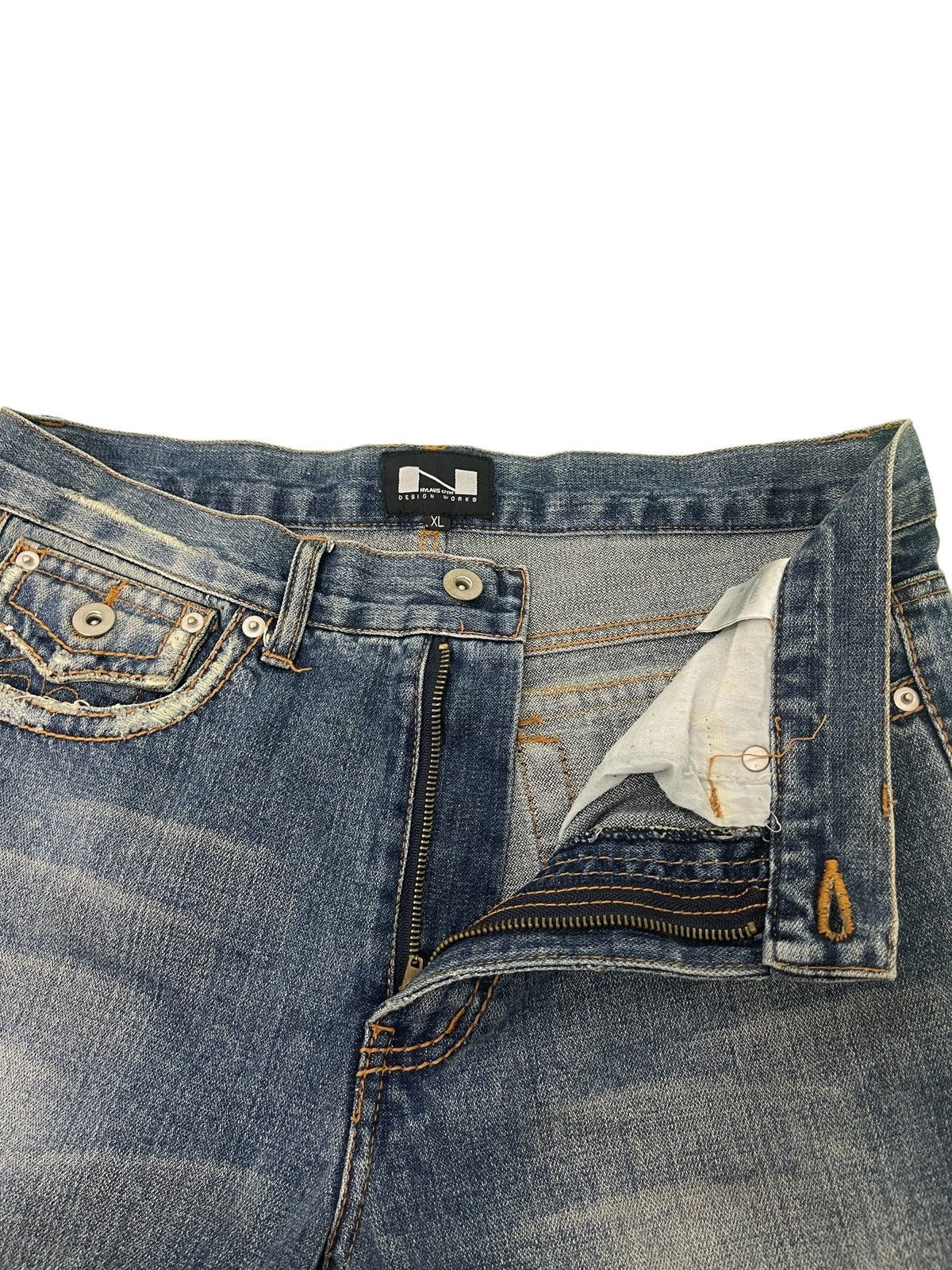 Japanese Brand Flare Jeans Nylaus Wide Leg Denim 3🟦0 Size US 33 - 10 Thumbnail