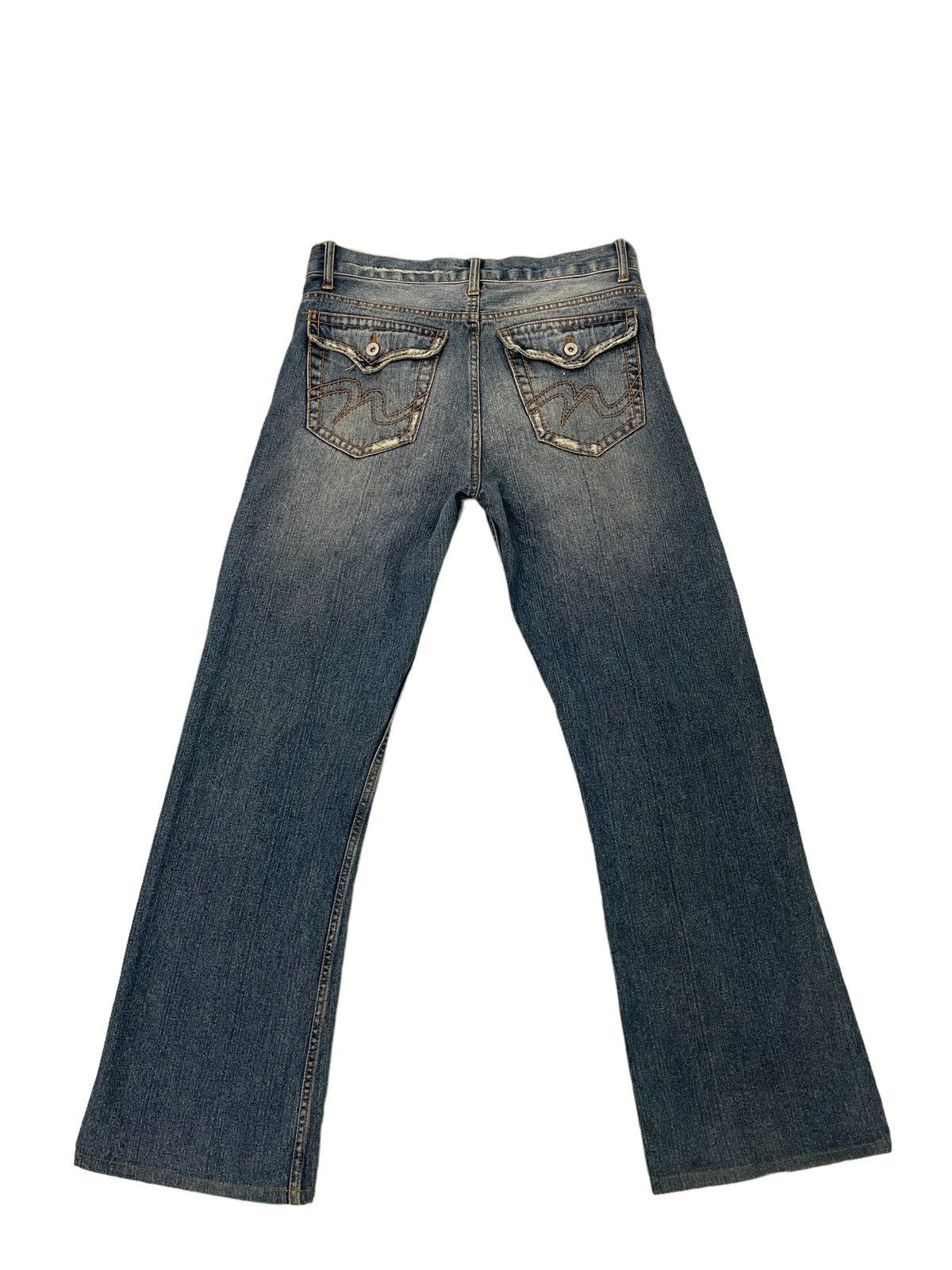 Japanese Brand Flare Jeans Nylaus Wide Leg Denim 3🟦0 Size US 33 - 12 Thumbnail