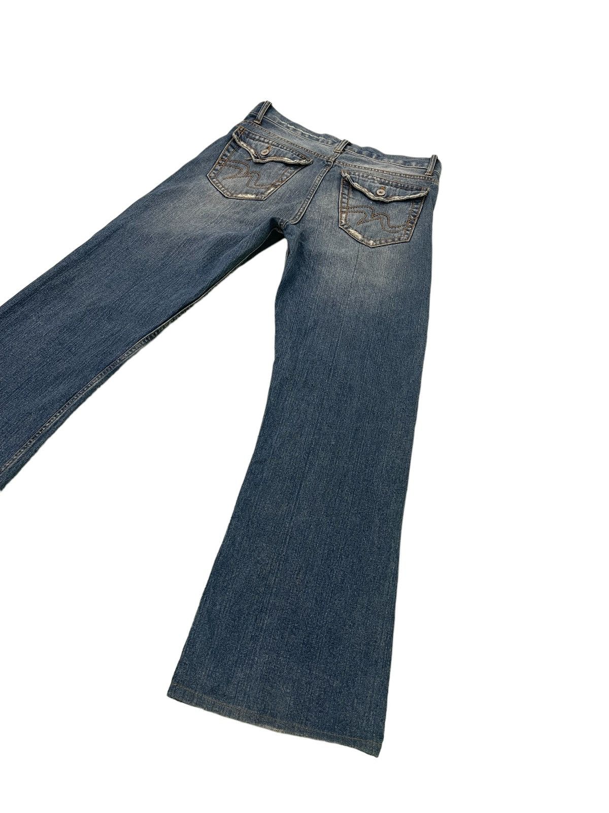 Japanese Brand Flare Jeans Nylaus Wide Leg Denim 3🟦0 Size US 33 - 14 Thumbnail