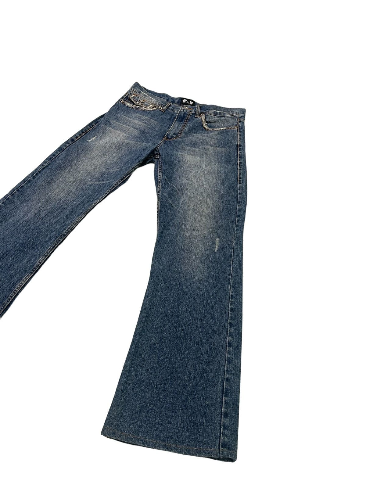 image of Hype Flare Jeans Nylaus Wide Leg Denim 30 in Blue, Men's (Size 33)