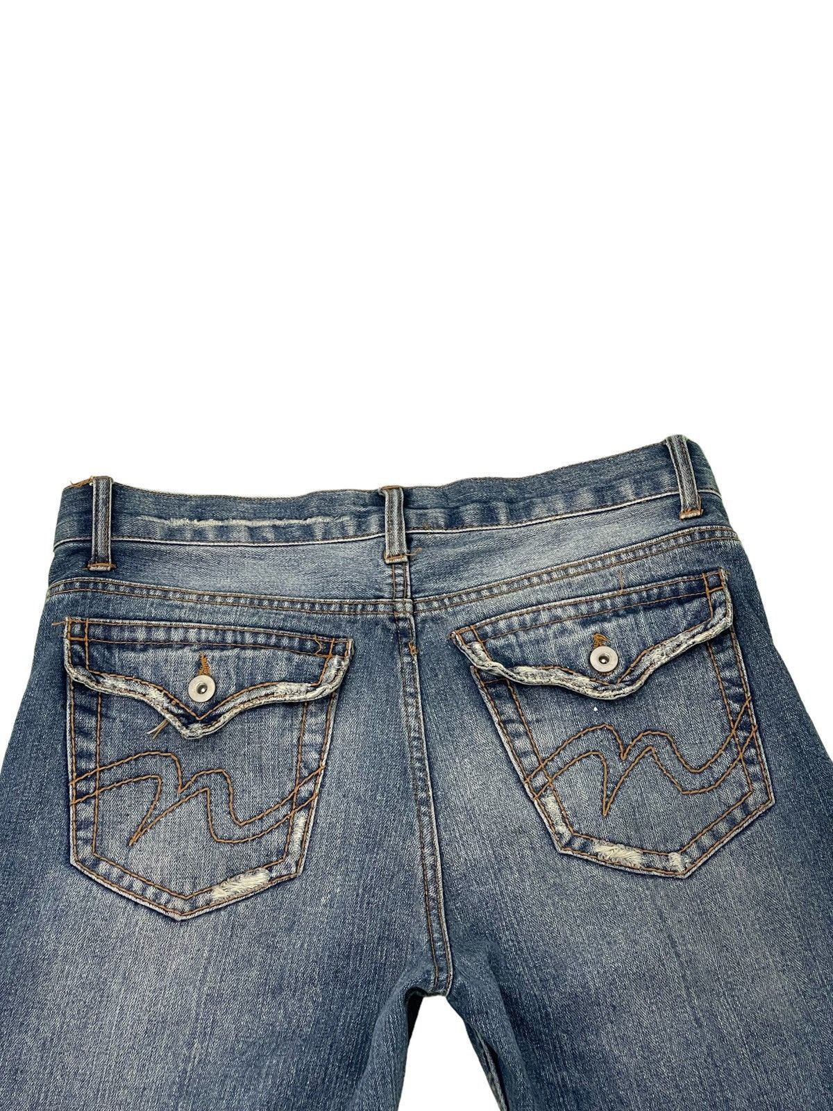 Japanese Brand Flare Jeans Nylaus Wide Leg Denim 3🟦0 Size US 33 - 19 Thumbnail