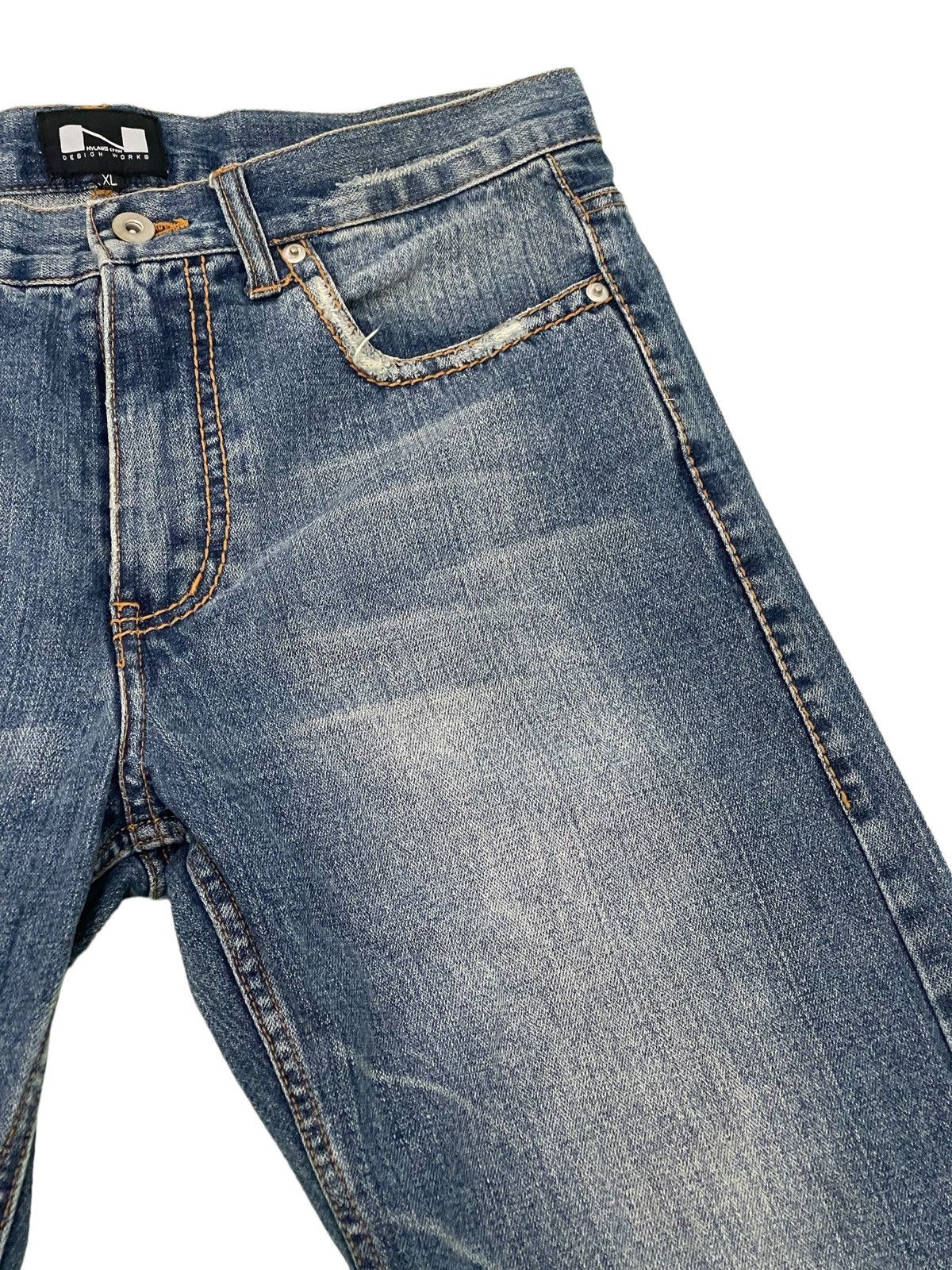 Japanese Brand Flare Jeans Nylaus Wide Leg Denim 3🟦0 Size US 33 - 9 Thumbnail