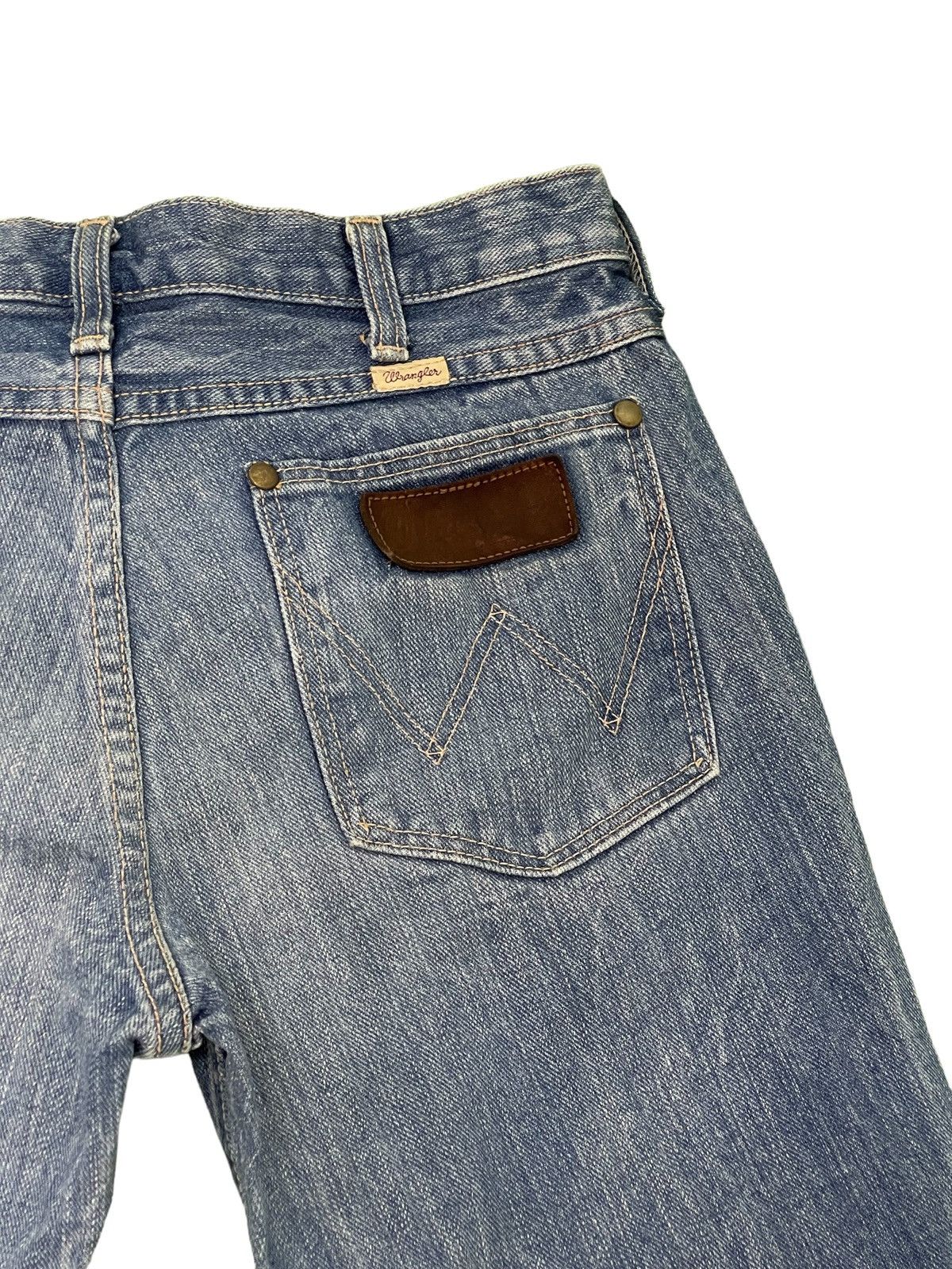 Japanese Brand Flare Jeans Wrangler Japan Stone Wash Denim Boot Cut 3🟦0 Size US 29 - 20 Thumbnail