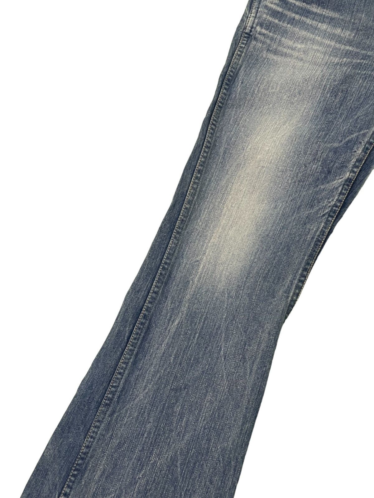 Japanese Brand Flare Jeans Wrangler Japan Stone Wash Denim Boot Cut 3🟦0 Size US 29 - 6 Thumbnail