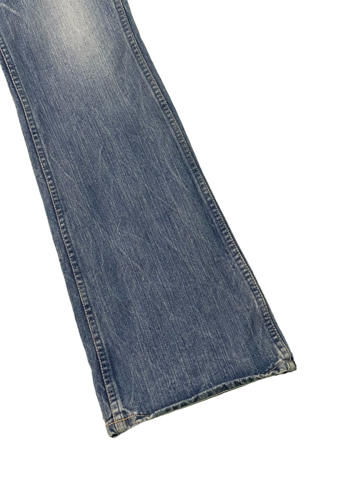 Japanese Brand Flare Jeans Wrangler Japan Stone Wash Denim Boot Cut 3🟦0 Size US 29 - 4 Thumbnail